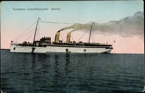 Ak Turbinen Schnelldampfer Kaiser, Norddeutscher Lloyd