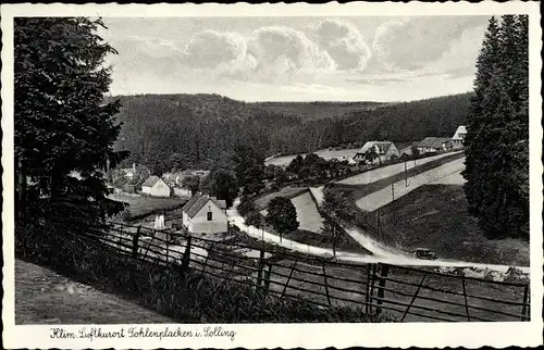 Ak Fohlenplacken Holzminden in Niedersachsen, Panorama vom Ort
