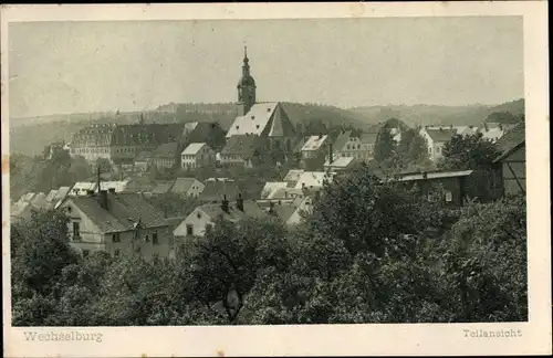 Ak Wechselburg in Sachsen, Teilansicht