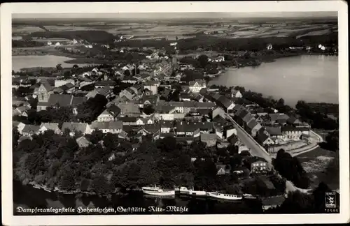 Ak Lychen im Kreis Uckermark, Dampferanlagestelle, Gaststätte Alte Mühle