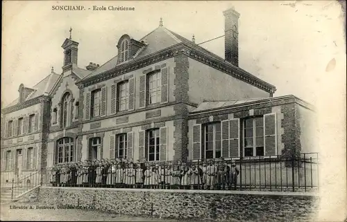 Ak Sonchamp Yvelines, Ecole Chretienne