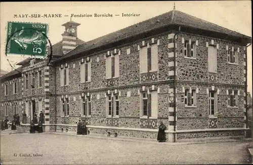 Ak Mary sur Marne Seine et Marne, Fondation Borniche, Interieur