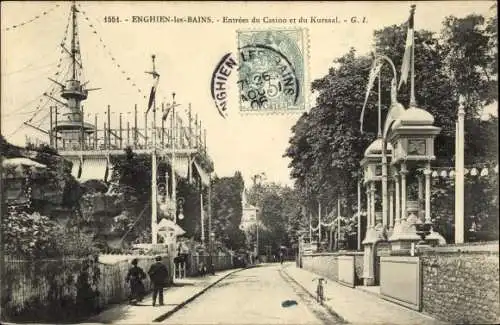 Ak Enghien les Bains Val d’Oise, Entrees du Casino et du Kursaal