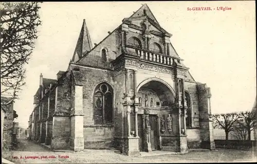 Ak Saint Gervais Val d'Oise, L'Eglise