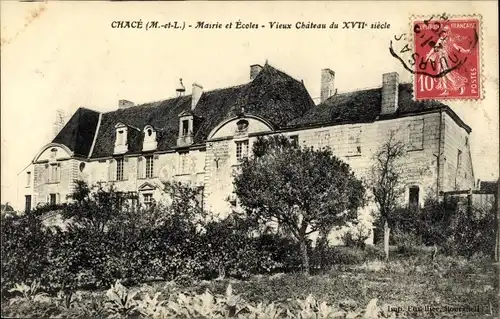 Ak Chacé Maine-et-Loire, Mairie et ècoles, Vieux Château du XVII siecle