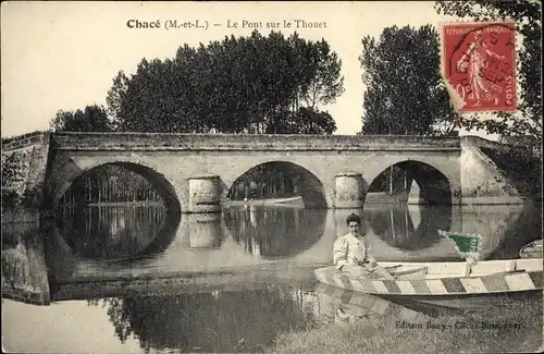 Ak Chacé Maine-et-Loire, Le Pont sur le Thouet