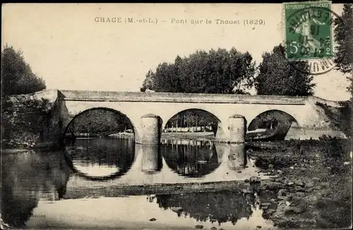 Ak Chacé Maine-et-Loire, Le Pont sur le Thouet
