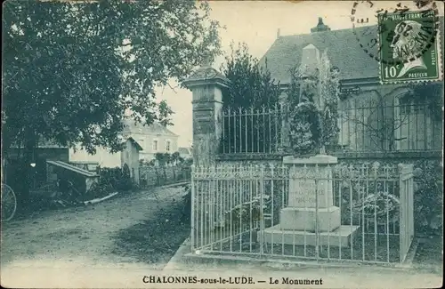 Ak Chalonnes sous le Lude Maine-et-Loire, Le Monument