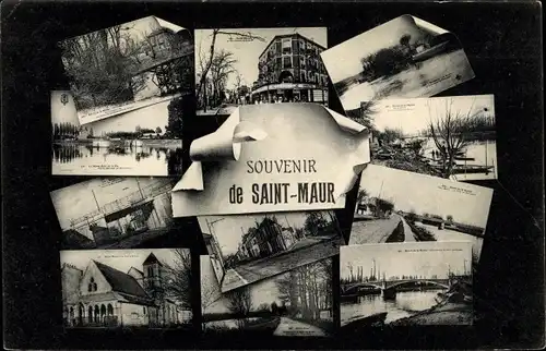 Ak Saint Maur Val de Marne, Vues Differentes