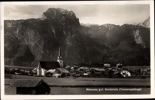 Ak Abtenau Salzburg, Ort gegen den Breitstein, Tennengebirge