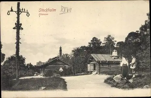 Ak Stockholm Schweden, Skansen