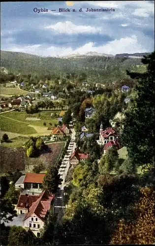 Ak Oybin in der Oberlausitz, Blick nach dem Johannisstein