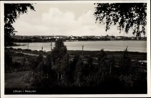 Ak Giżycko Lötzen Lözen Masuren Ostpreußen, Panorama vom Ort