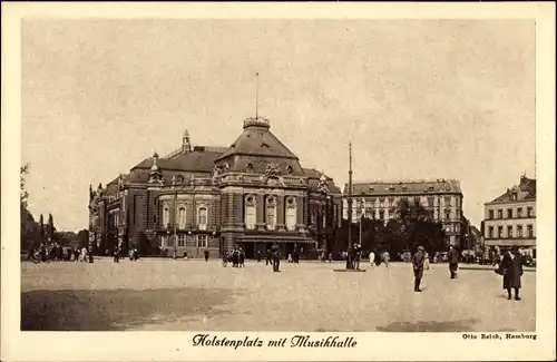 Ak Hamburg. Holstenplatz mit Musikhalle