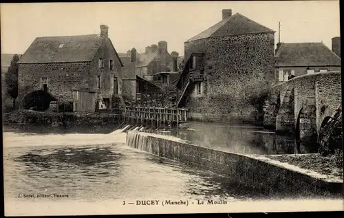 Ak Ducey Manche, Le Moulin, Wehr