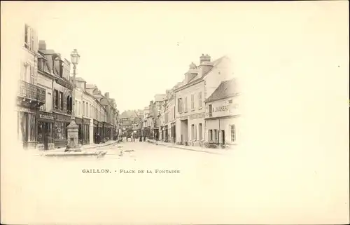 Ak Gaillon Eure, Place de la Fontaine