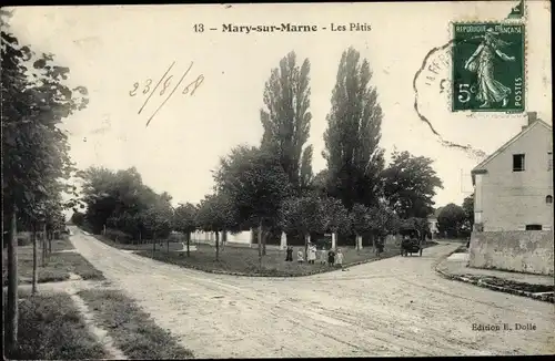 Ak Mary sur Marne Seine et Marne, Les Patis