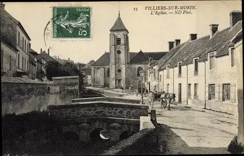 Ak Villiers-sur-Morin Seine et Marne, L'Eglise