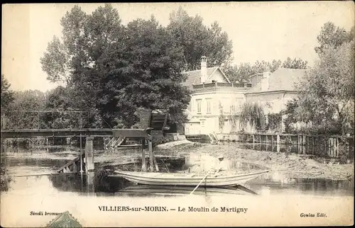 Ak Villiers-sur-Morin Seine et Marne, Le Moulin de Martigny