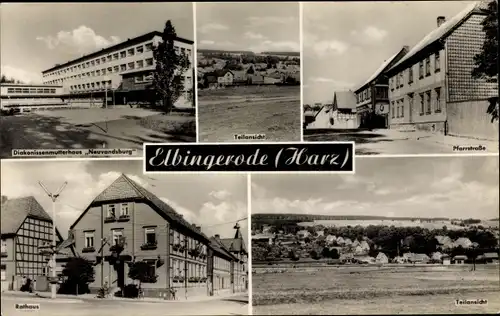 Ak Elbingerode Oberharz am Brocken, Rathaus, Diakonissenmutterhaus Neuvandsburg, Teilansicht