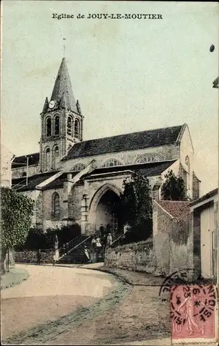 Ak Jouy le Moutier Val d’Oise, Eglise