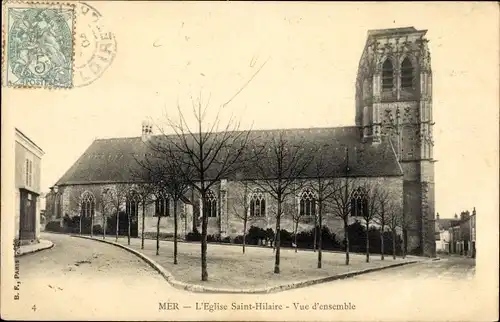 Ak Mer Loir et Cher, L'Église Saint Hilaire