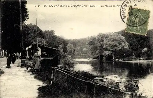 Ak Lavarenne Val-de-Marne, La Marne au Pavillon Bleu