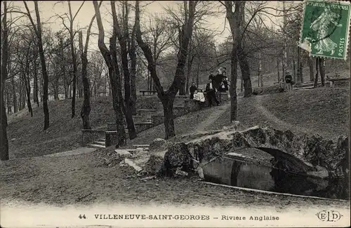 Ak Villeneuve Saint Georges Val de Marne, Riviere Anglaise