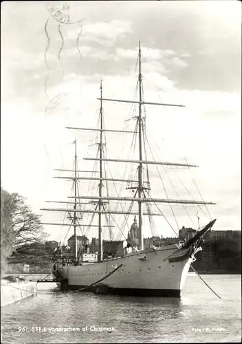 Ak Segelschiff, STF vandrarhem af Chapman, Svensk Turistföreningen