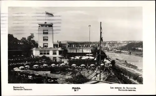 Ak Praha Prag Tschechien, Barrandov Terrasse