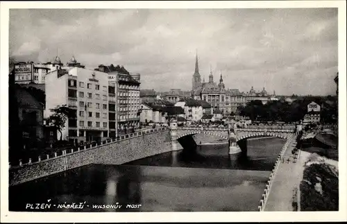 Ak Plzeň Pilsen Stadt, Wilsonuv Most