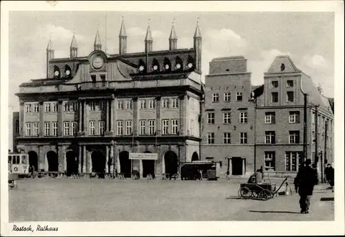 Ak Hansestadt Rostock, Rathaus