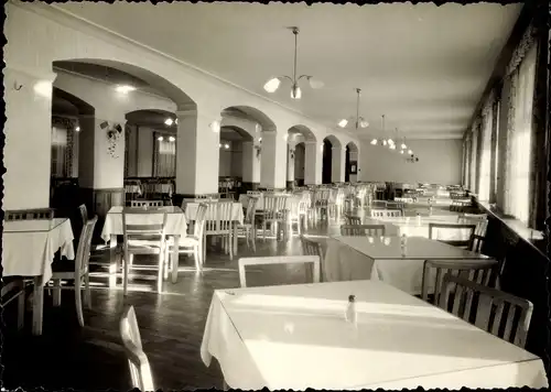Ak Antonshöhe Breitenbrunn im Erzgebirge, Sanatorium für natürliche Heilweise, Speisesaal