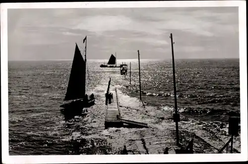 Ak Norderney in Ostfriesland, An der Segelbuhne