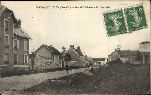 Ak May en Multien Seine et Marne, Rue de Bellevue, Le Reservoir