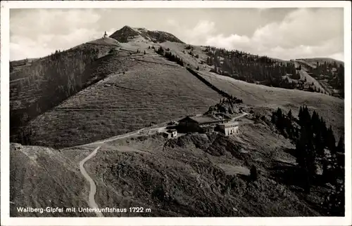 Ak Rottach Egern in Oberbayern, Wallberg Gipfel mit Unterkunftshaus