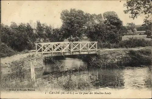 Ak Cande Maine et Loire, Le pont des Moulins Neufs