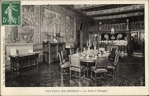 Ak Brissac Maine et Loire, Château, La Salle à Manger