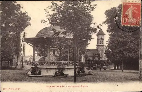 Ak Villeneuve le Roi Val de Marne, Kiosque, L'Eglise