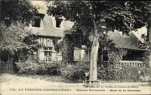 Ak Lavarenne Chennevières Val-de-Marne, Maison Normande, Quai de la Varenne