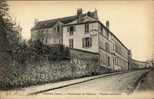 Ak Thiais Val de Marne, Pensionnat du Calvaire, Facade exterieure