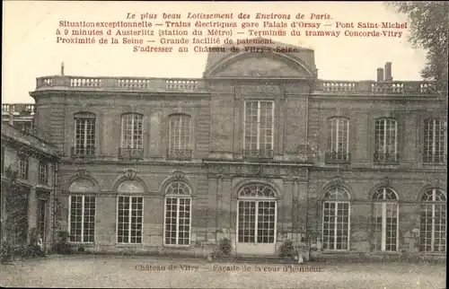 Ak Vitry Val de Marne, Chateau, FAcade de la Cour d'honneur