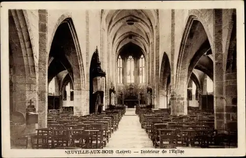 Ak Neuville aux Bois Loiret, L'Eglise, Interieur