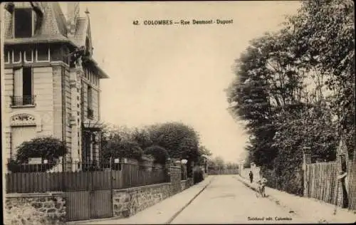 Ak Colombes Hauts de Seine, Rue Desmont Dupont