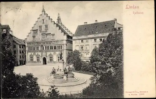 Ak Lindau am Bodensee Schwaben, Rathaus