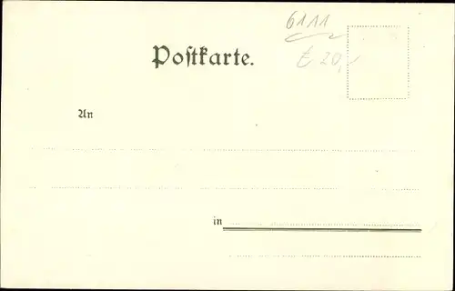 Litho Lengfeld Otzberg im Odenwald, Gasthaus zum Weiler Zipfen, Forsthaus, Burg Otzberg