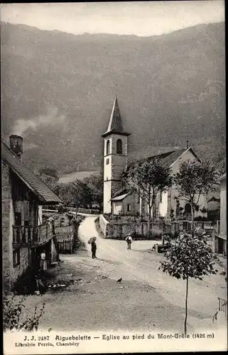 Ak Aiguebelette Savoie, Eglise au pied du Mont Grête