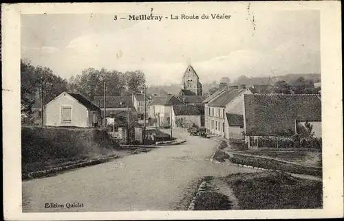 Ak Meilleray Seine-et-Marne, La Route du Vezier