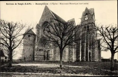 Ak Rampillon Seine-et-Marne, L'Eglise