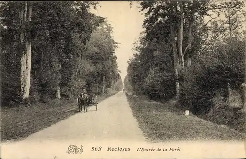 Ak Recloses Seine-et-Marne, L'Entree de la Foret